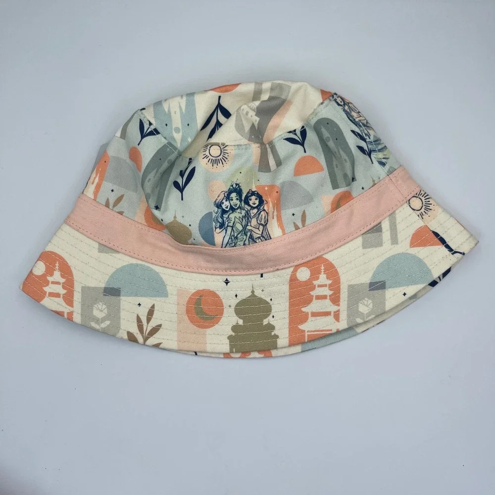Disney Parks Princess Reversible Bucket Hat Aurora Tiana Snow White One Size NWT